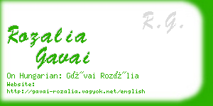 rozalia gavai business card